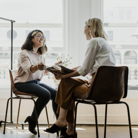 Woman ordering a couture gown