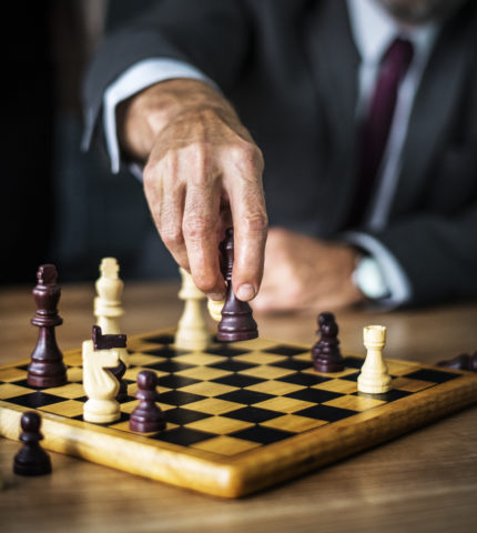 Man making his next move