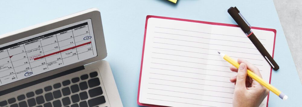 Computer Laptop Research Working Desk Concept